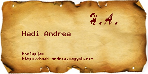 Hadi Andrea névjegykártya