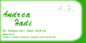 andrea hadi business card